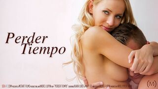 Watch this stunning blonde suck and fuck her lover outdoors