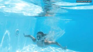 Bonnie sexy tight petite brunette pornstar swimming