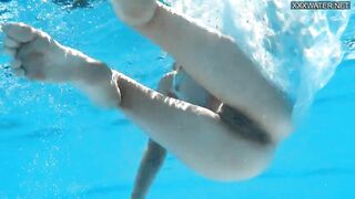 Bonnie sexy tight petite brunette pornstar swimming