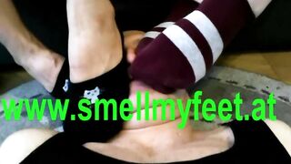 double dom sock sniffing fetish