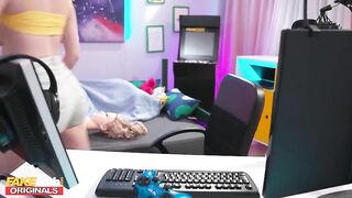 Fakehub - Cute Swedish College camgirl puts on a performance for fans before having anal sex with huge cock house mate