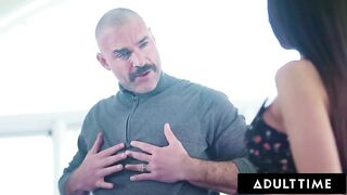 ADULT TIME - Big Titty Nuru Masseuses Sheena Ryder & Melissa Stratton CUM SWAP Client's Thick Load!