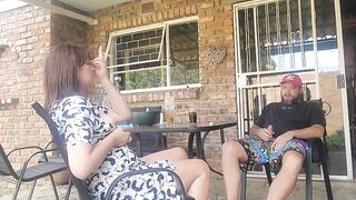 Mutual masturbation with my neighbors wife turns into outdoor creampie