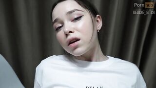 Stepsister made breakfast and got a mouthful of cum.Deluxe_Bitch