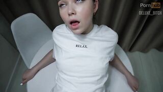 Stepsister made breakfast and got a mouthful of cum.Deluxe_Bitch