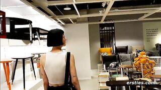 Ersties - Sexy Delfine Does Naughty Things Inside the Store