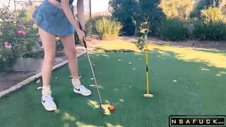 Golf Date Turns into Sneaky Public Fuck