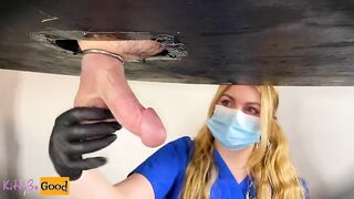 Nurse Kitty Ruins Patient's Big Cock & Balls On Milking Table