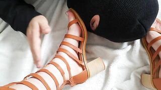 Lick the sandals of your goddess clean!