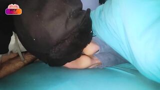 Licking the feet of my stepmom (foot worshiping)