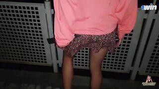Crazy Public Fucking on the night railway station with sexy neighbour