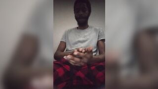 Happy New Year's • Big Black Dick Squat & 2 Hand Stroking Cumshot