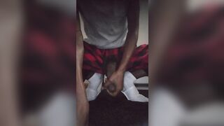 Happy New Year's • Big Black Dick Squat & 2 Hand Stroking Cumshot