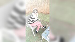 Step sis Sex in the garden Diana sexy