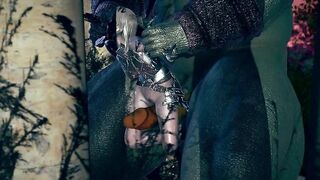 Giant monster fuck the female knight.