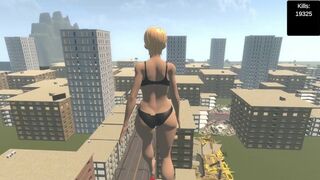 යෝධ කෙල්ලන්ගේ ප්‍රහාරය | Flattened Giant Attack Gameplay in Sinhala