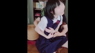 2.JC Uniform girl sitting tickling blame ♥️