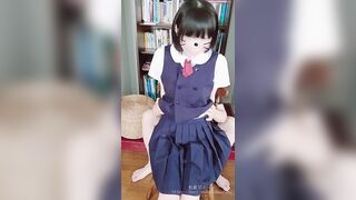 2.JC Uniform girl sitting tickling blame ♥️