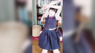 2.JC Uniform girl sitting tickling blame ♥️