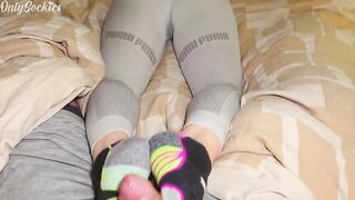 His Dream Socks Around His Leaky Cock! - (Sockjob)