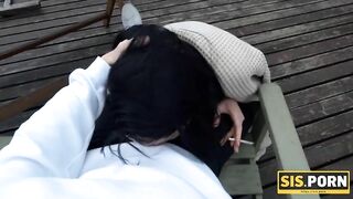 SISPORN. Sex with stepbro is fucked but brunette likes it so much