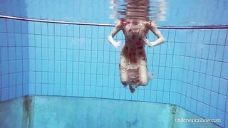 Hanging big fit boobs of Martina are tasty looking