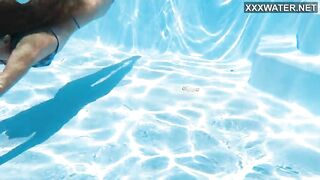 Tight pussy small teen Ivi Rein swimming naked