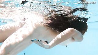Hungary naughty girl Lana Lelani swims nude for you